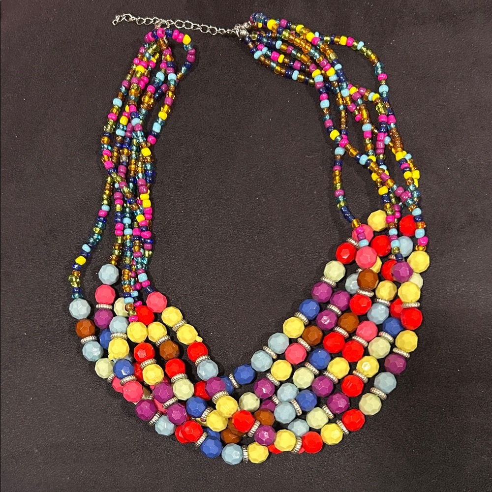 Multicolor Multistrand Necklace. Euc - image 1